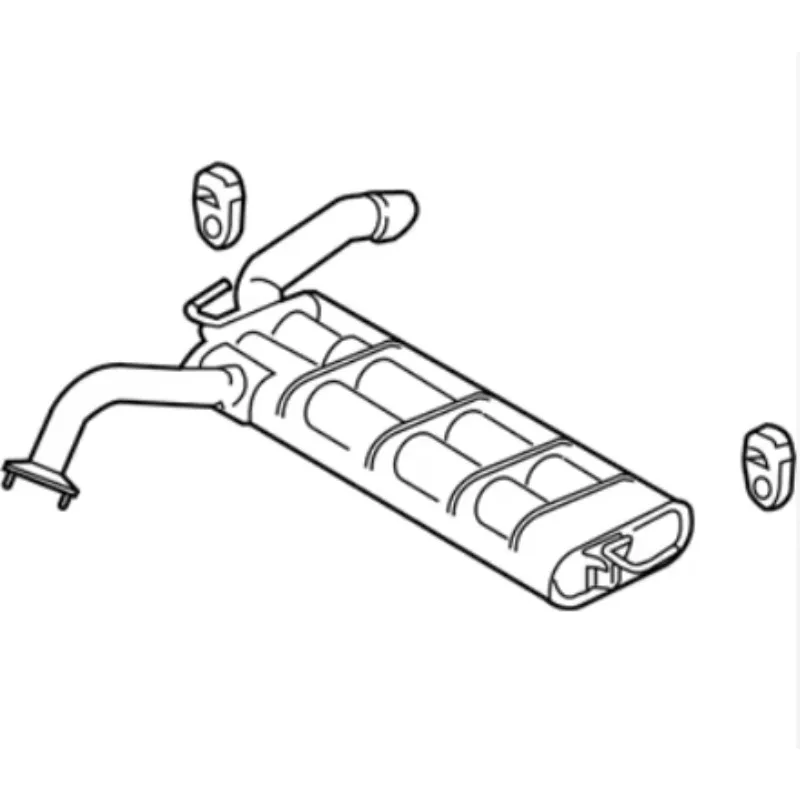 Factory Supply High Flow Low Price Auto Exhaust System Parts 1.2mm 1.5mm Car Exhaust Muffler For Hyundai Kona 28710-J9260ATV&UTV