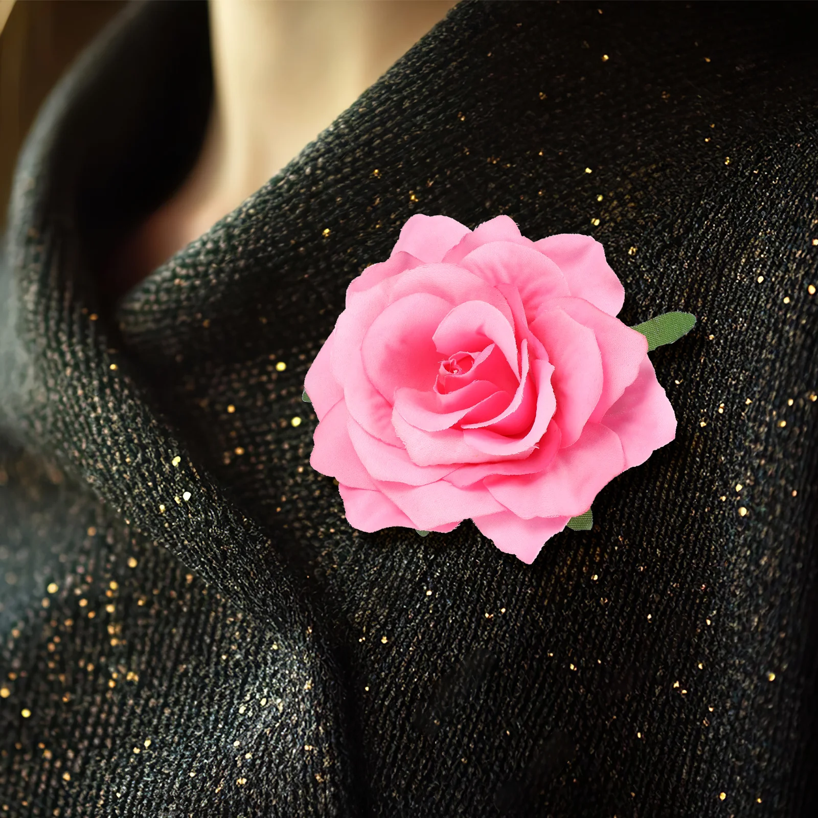 

9Pcs Fabric Rose Brooch Pin for Women Stylish Floral Hair Clip Versatile Dress Accessory Perfect for Bridal Shower Prom Formal