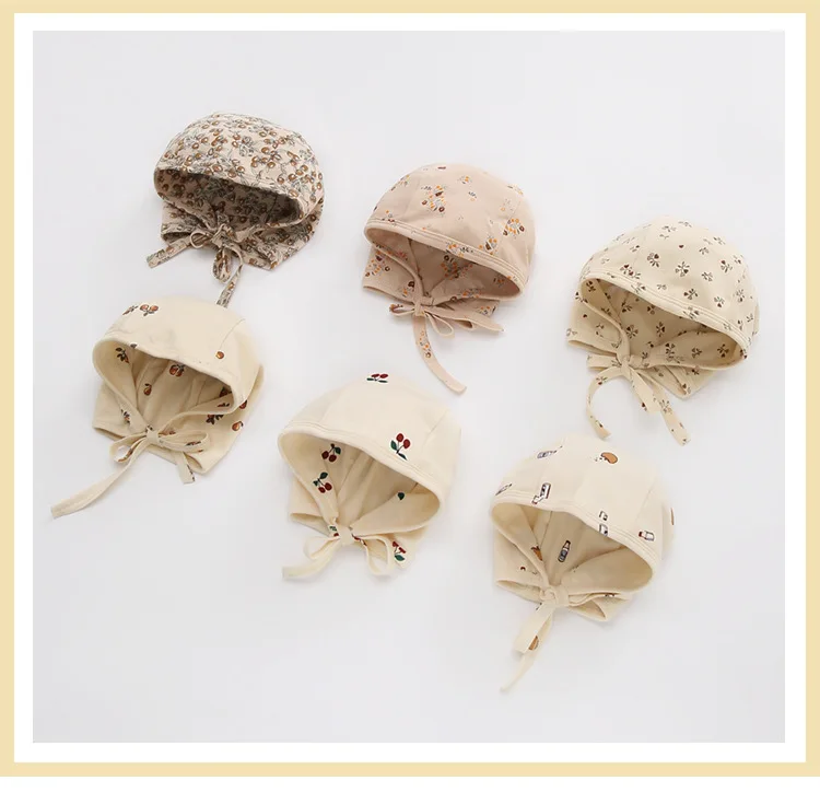 

Baby Cotton Hats Floral Girl Boy Sun Hat Newborn Soft Bonnet Toddler Summer Adjustable Cap Children Outdoor Hair Accessories