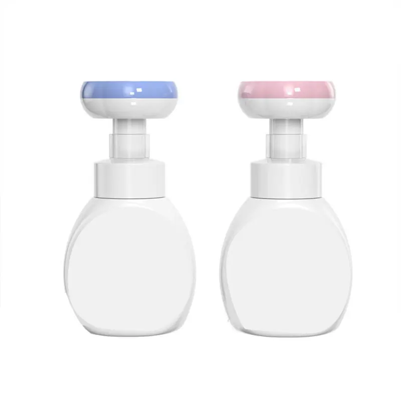 Flower Stamp Liquid Soap Dispenser Foam Pump Press Empty Bottle For Facial Cleanser Hand Soup Pump Bottle Bathroom Accessories