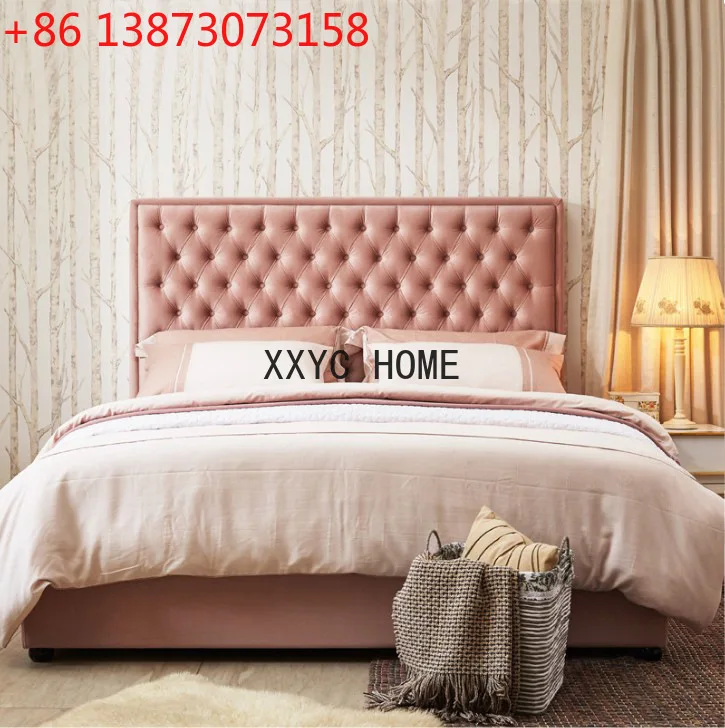 

Кровать в стиле Sili, минималистичная ткань, мягкая упаковка, двуспальная кровать из хлопка и льна, 1,8 съемная и моющаяся