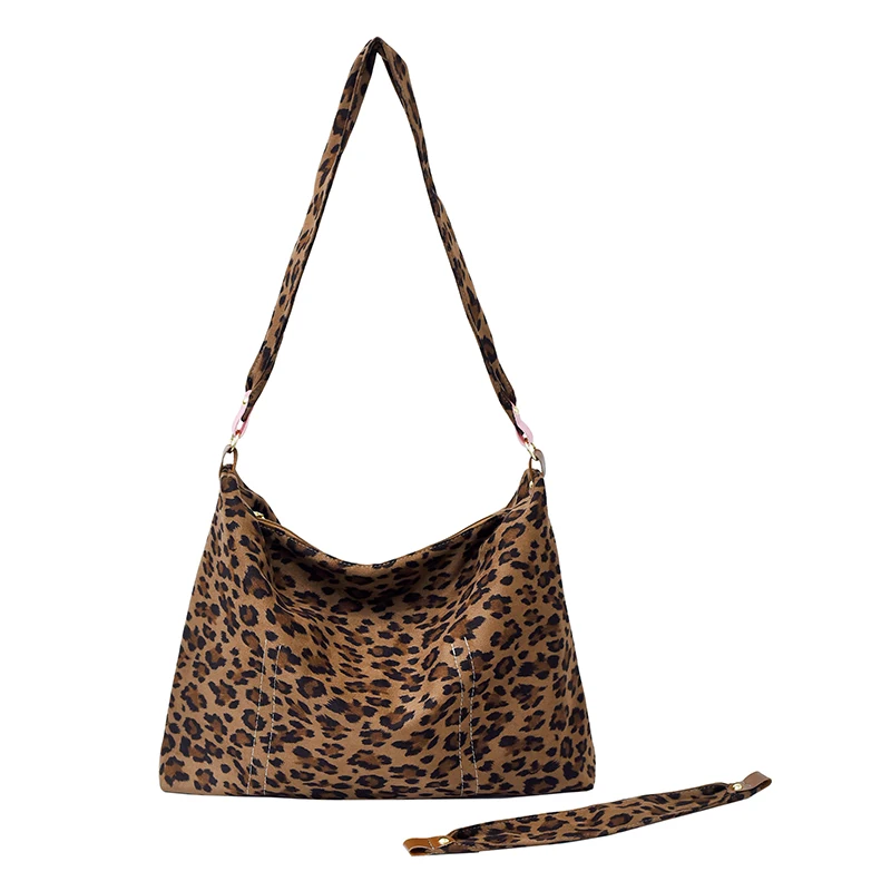 

Retro Leopard Print Large Capacity Women's Shoulder Bag Hot Girl Vintage Fashion Commuting Outings Crossbody Bag Fashion