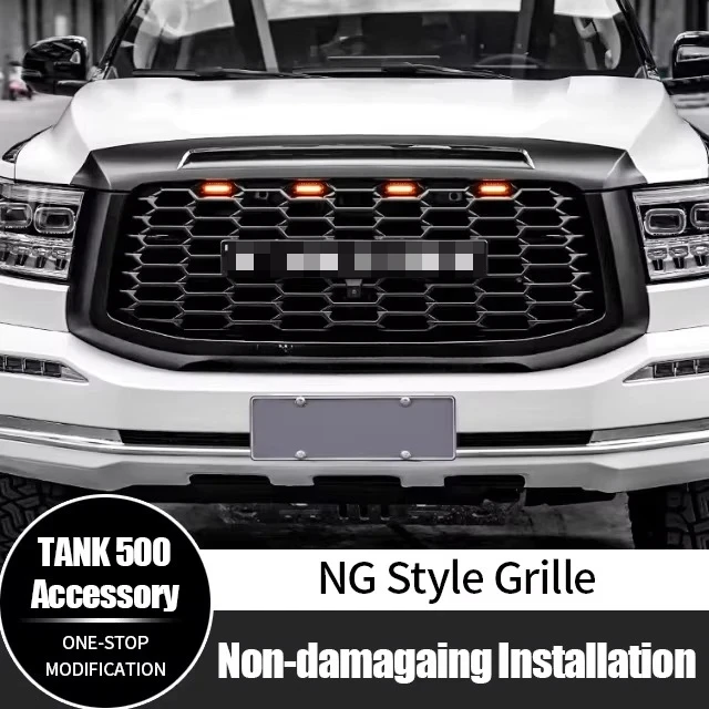 Automotive Exterior Accessories Front Grill Black Car Grille for tank 500 Accessoriescustom