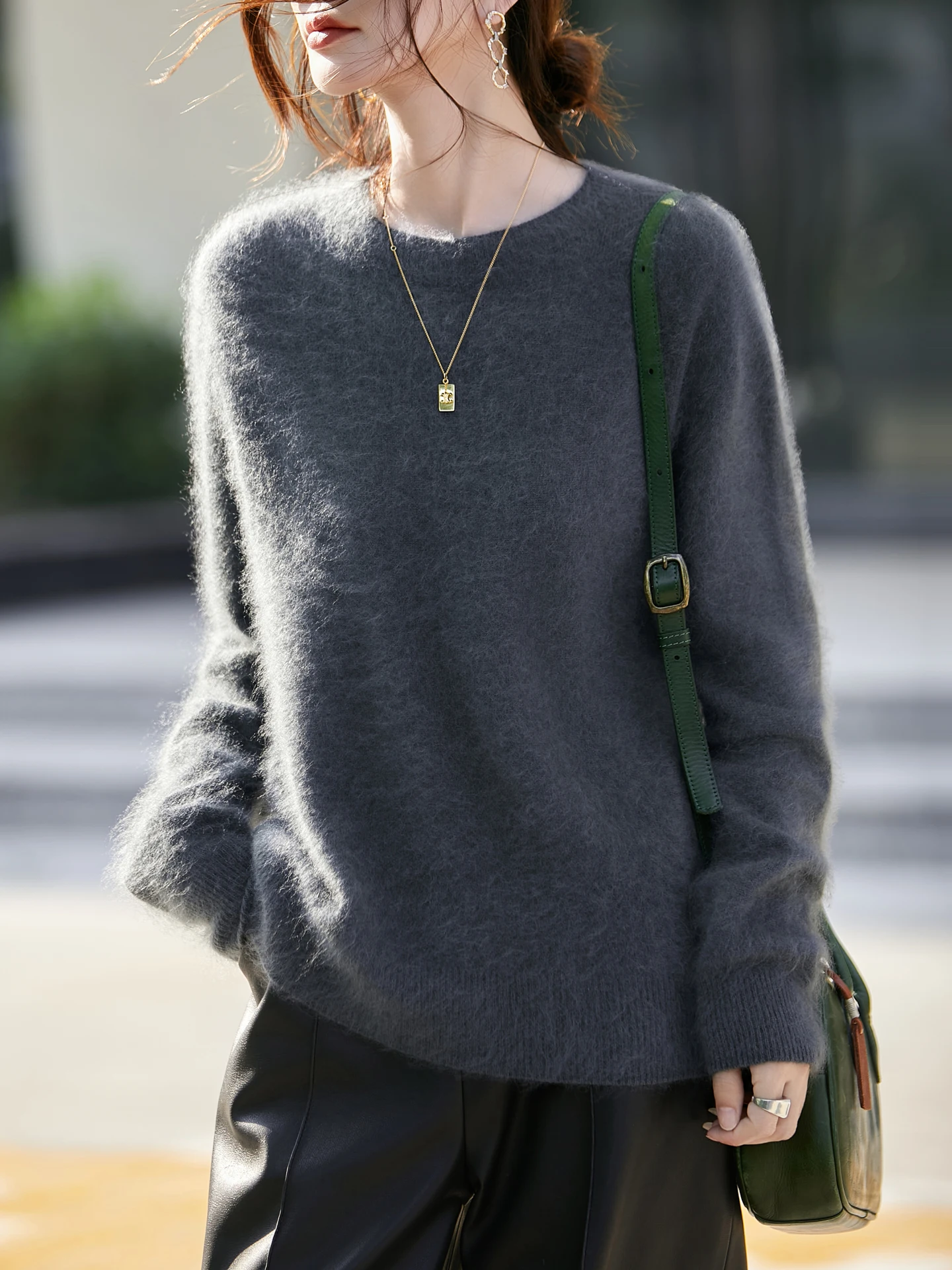 Knitted Tops 2025Autumn Winter Long Sleeve O-neck 100% Merino Wool Warm Solid Color Basic Knit Pullovers Jumpers Sweater Tops
