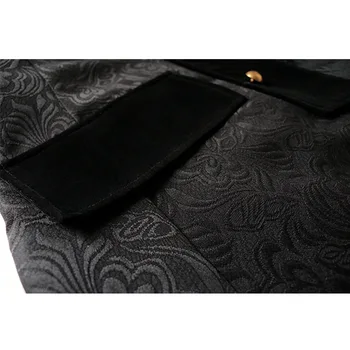 Trench Double Breasted Buttons Solid Men Coats Turn Down Collar Pockets Spliced Slim Fit 2025 Slight Strech Autumn Casual 4