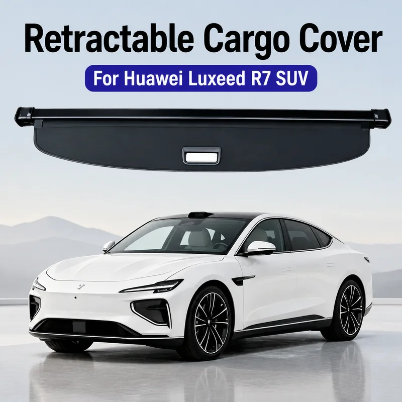 Retractable Cargo Cover Trunk Privacy Shade Rear Security Partition Anti-Theft Shield Organizer For Huawei Luxeed R7 SUV