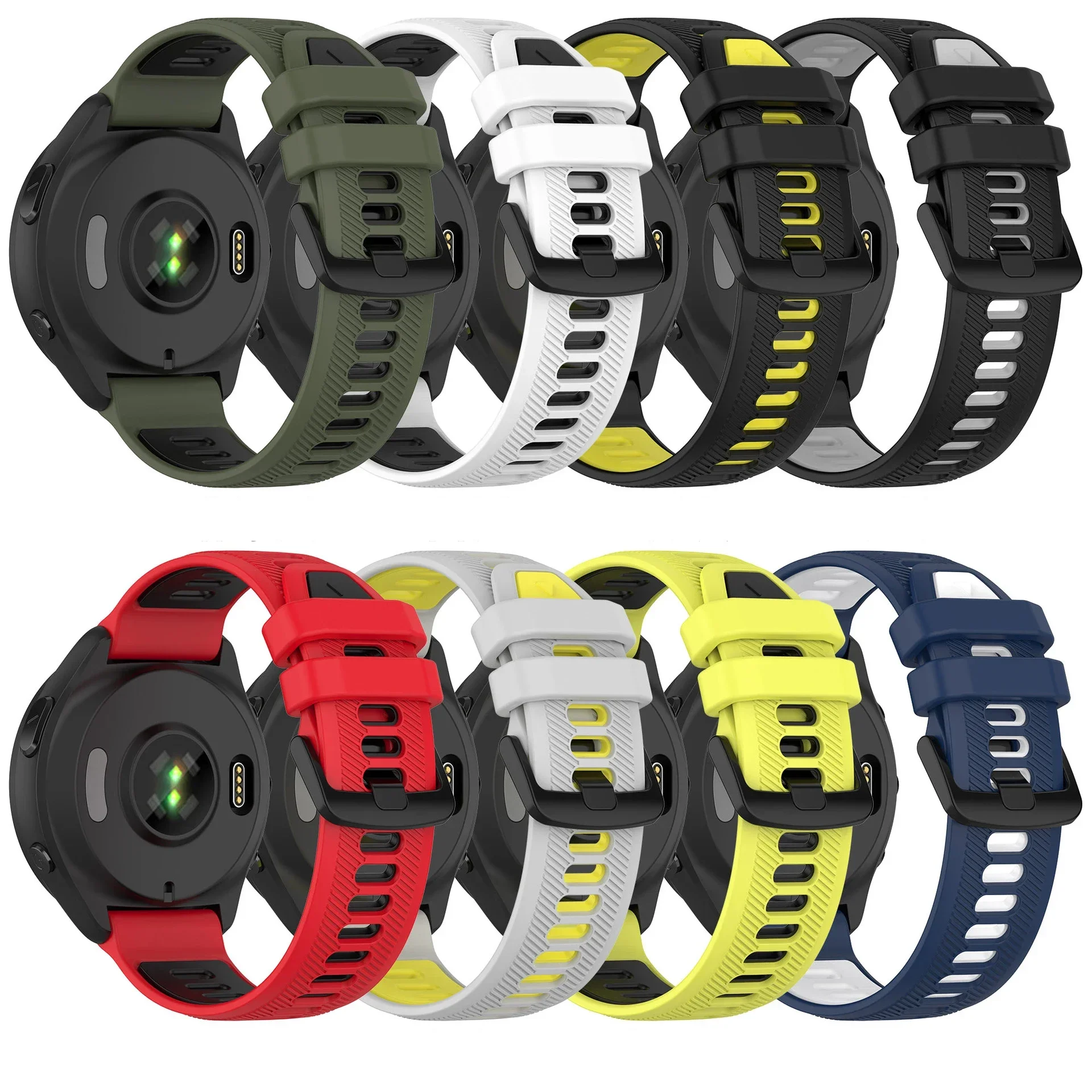 Soft Silicone Strap for Garmin Forerunner 965 256 955 945 935 745 Fenix 5 6 7 pro Sapphire Solar EPIX instinct 2 Wristband