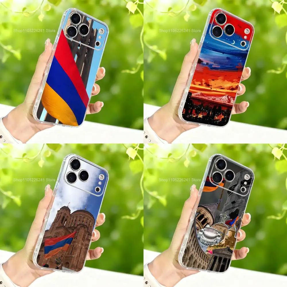 

Armenia Art Cool Flag Case For iPhone 17,11,12,13,16,14,15,Pro,Max,Plus,X,XS,XR,SE,Mini Transparent Soft Silicone