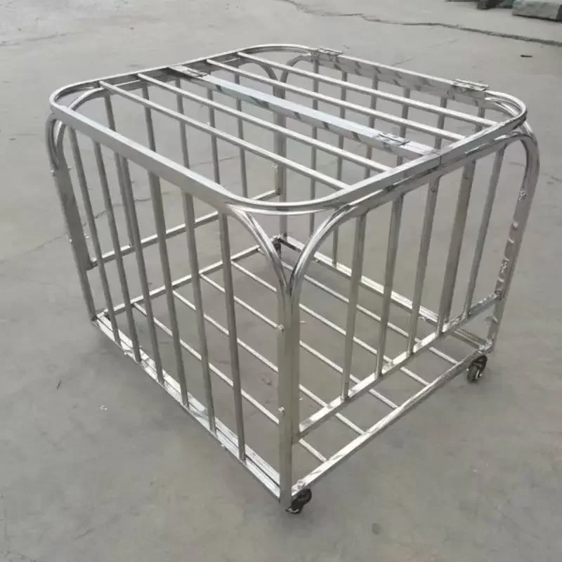 2026 Hand-Pushed Stainless Steel Folding Storage Frame Basketball Stand Outdoor Sports Mobile Trolley with Volleyball Trolley Ba