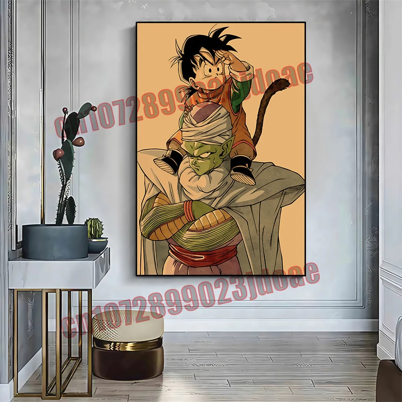 

Dragon Ball Goku Vegeta Nostalgic Retro Childhood Memories Classic Anime Canvas Painting Study HD Frameless Art Hanging Painting