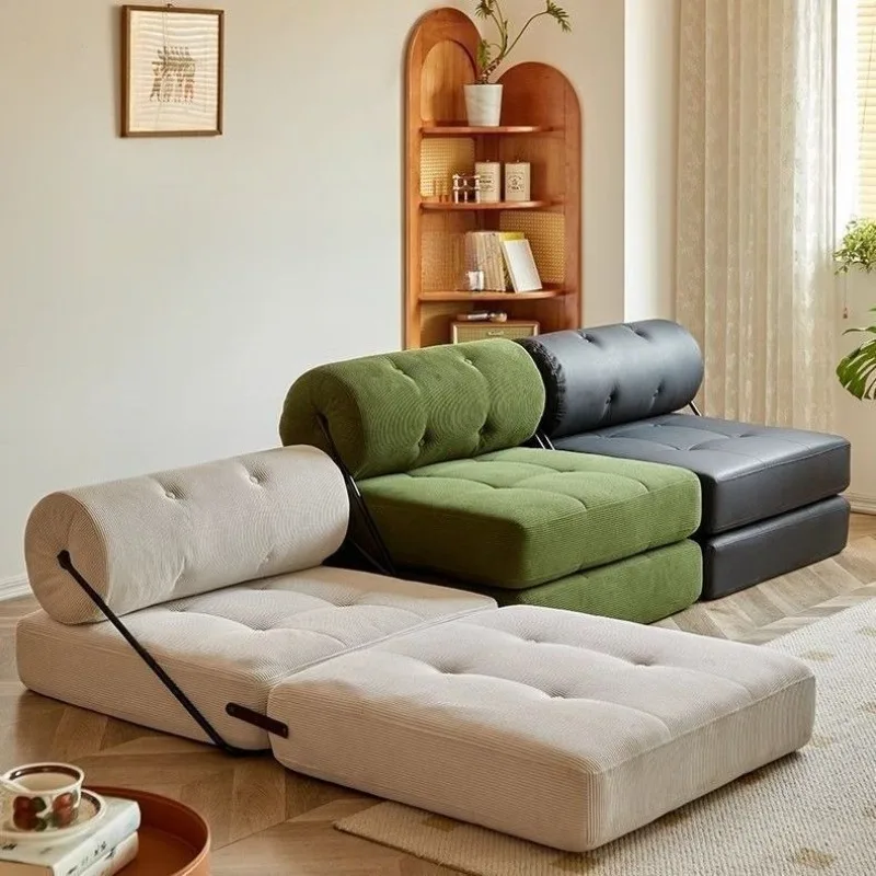 Modern Living Room Sofas Foldable Simple Lazy Sofa Bedroom Comfortable 1-person Sofa Bed Nordic Home Decoration Furniture
