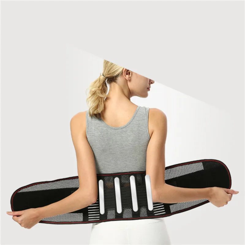 Verstellbarer Taillentrainer-Gürtel, Unisex, Rückenstütze, Wirbelsäulenstütze, Taillengürtel, orthopädisches, atmungsaktives Lendenkorsett, hohe Qualität – Detail 11