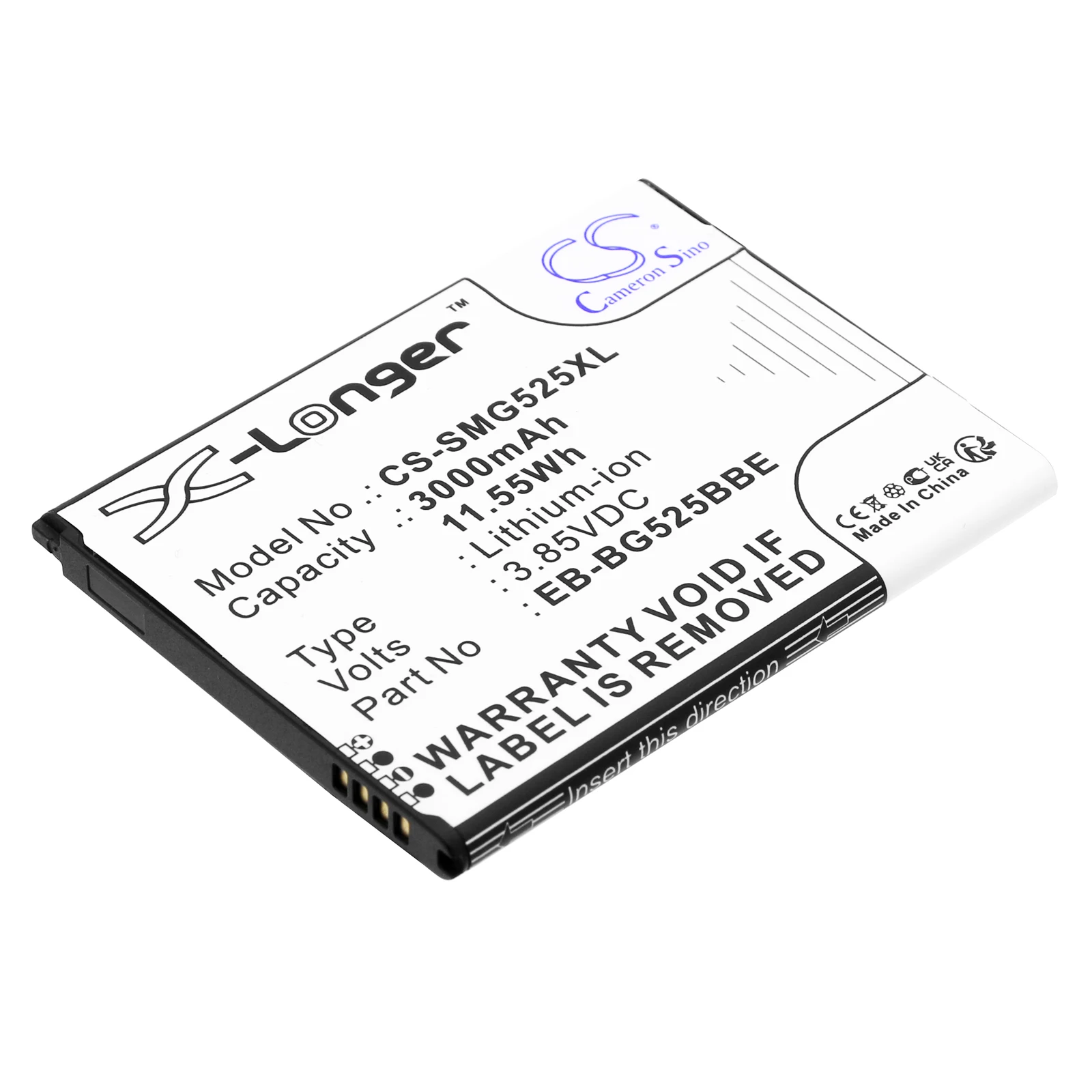 Cameron Sino 3000mAh Battery for Samsung Galaxy XCover 5 2021 SM-G525F SM-G525F/DS Galaxy XCover 5 SM-G525N EB-BG525BBE