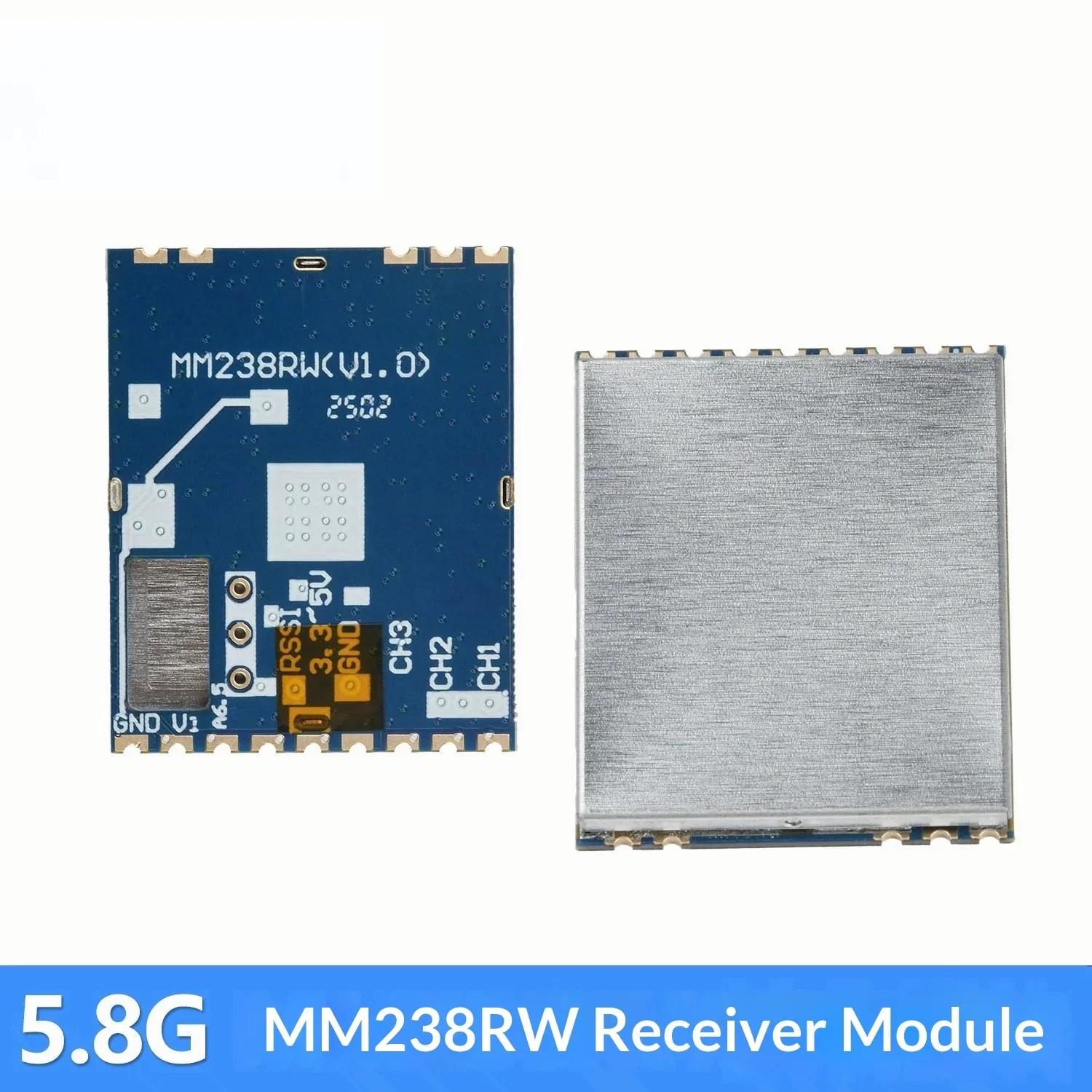 TopEs5.8G MM238RW Wireless Video Receiver Module DC3.3-5V No Audio Signal Receiving Board