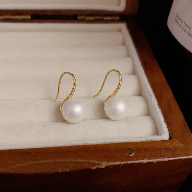 Fashion Imitation Pearl Dangle Earrings for Women Elegant Golden Silver Color Drop Earrings Wedding Party Jewelry Accessories