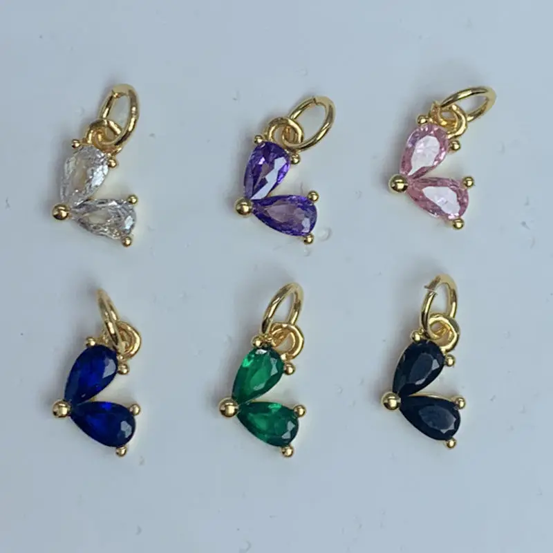 

Vintage Gold Plated Colorful Dazzling Crystal Charms Pendants For DIY Jewelry Bracelet Earrings Necklace Accessories Supplies