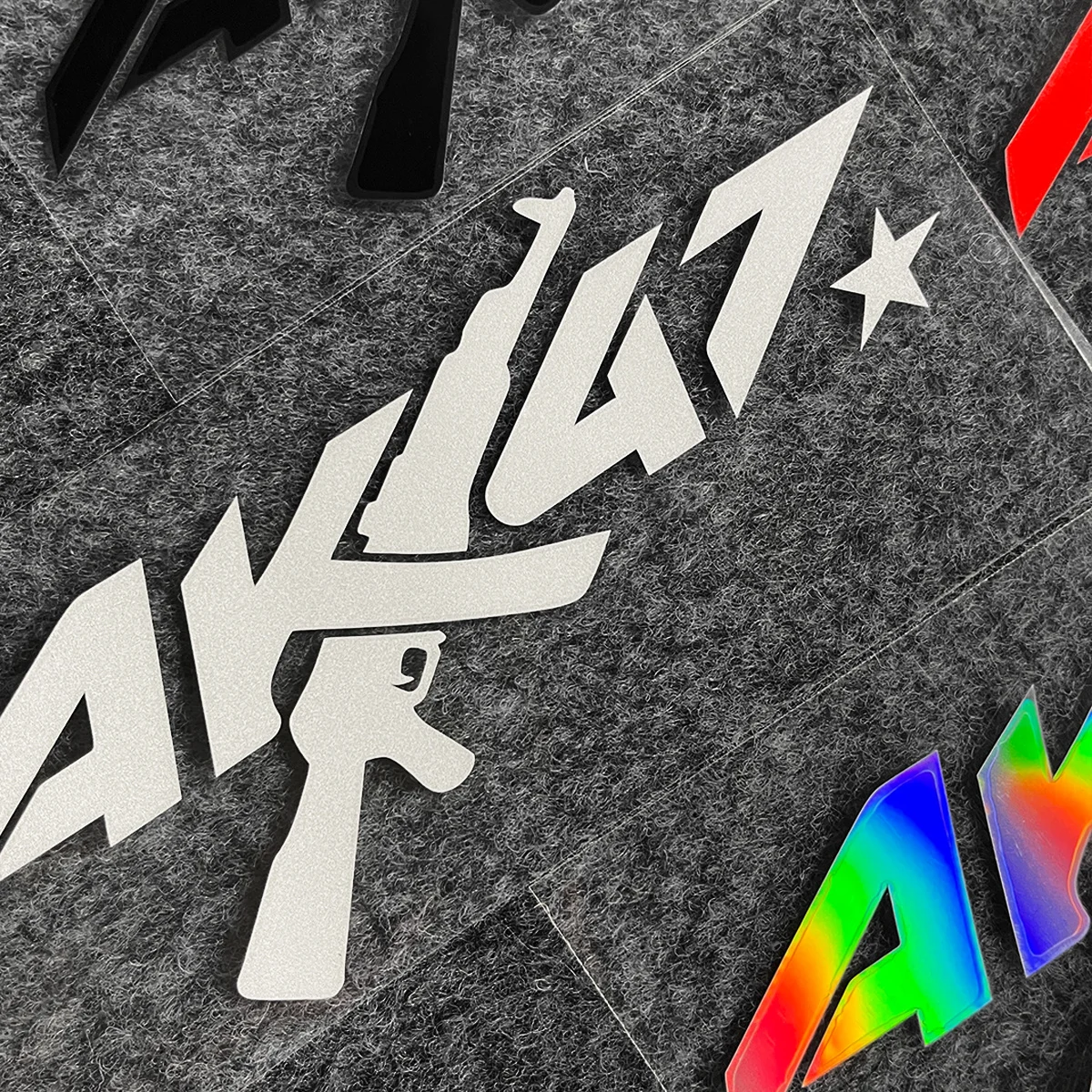 Personality AK47 Design Weatherproof Vinyl Decals Fit Scooter Helmet Fuel Tank DIY Modification Accessories - view 6