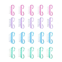 1/5/20Pcs Acrylic Nail Brush Pink Color Nail Art Manicure Pedicure Soft Remove Dust Plastic Cleaning Nail Brushes File Tools Set