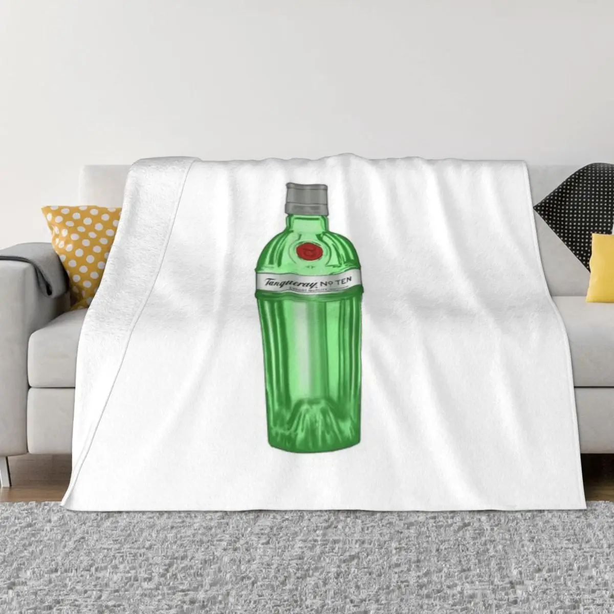 Tanqueray Gin Decoración personalizada para el hogar Una manta de micropolar ultrasuave