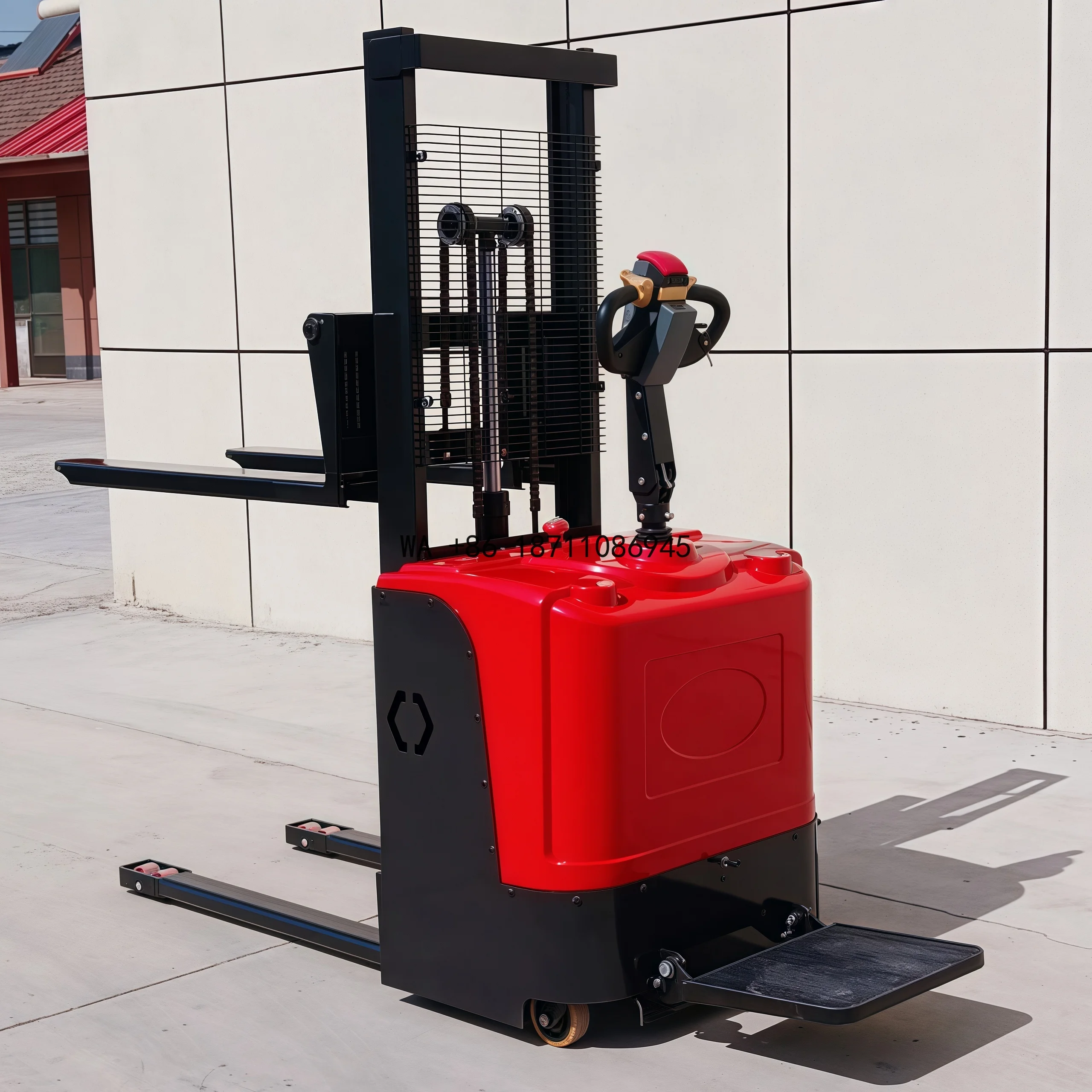 Self Loading Lifting Portable Forklift Semi Self Stacker Electric Stacker