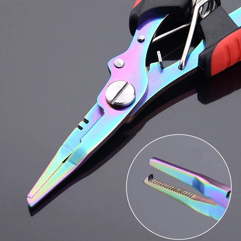 1Pc Portable Split Ring Opener Multi-functional Fishing Pliers Anti-Slip Stainless Steel Fishing Line Cutter Tied Hooks Pliers gallery 5