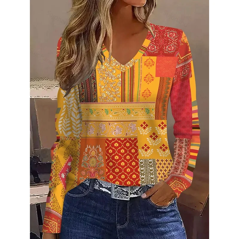 3D Printed Ethnic Fashion Elegant Abstract Painting Geometric Vertical Stripes Floral Botanical Vines Leaves Color Block Patchwo