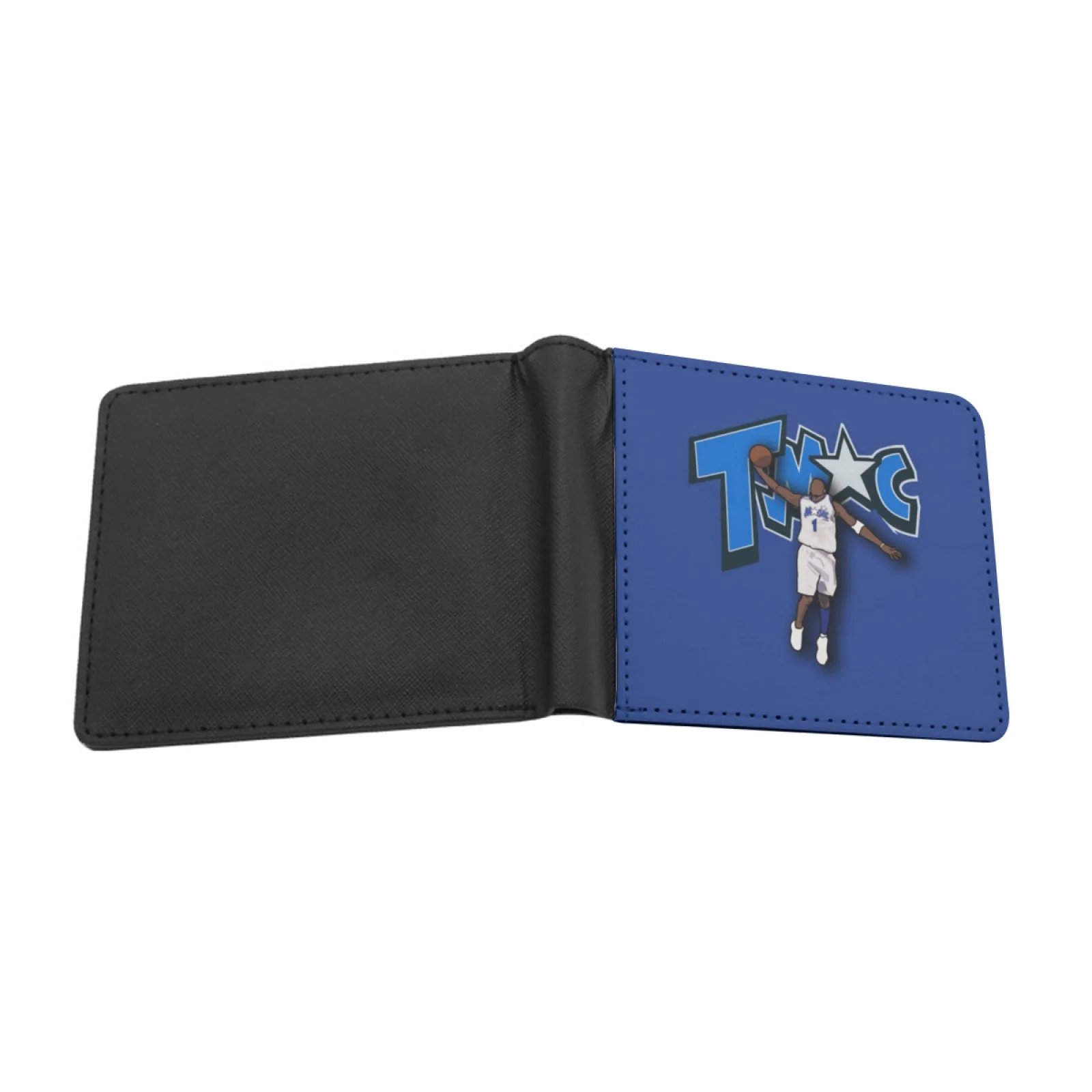 Tmac Wallet For Men Pu Leather Money Purse Credit Card Wallet Gifts Tmac Tracy Mcgrady Carter Shaq Throwback Aaron Gordon Penny