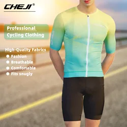 Cheji New Cycling Clothing Men's Short Sleeved Tops Summer Quick Drying Breathable High-quality Jersey Ciclismo Cycling Jersey