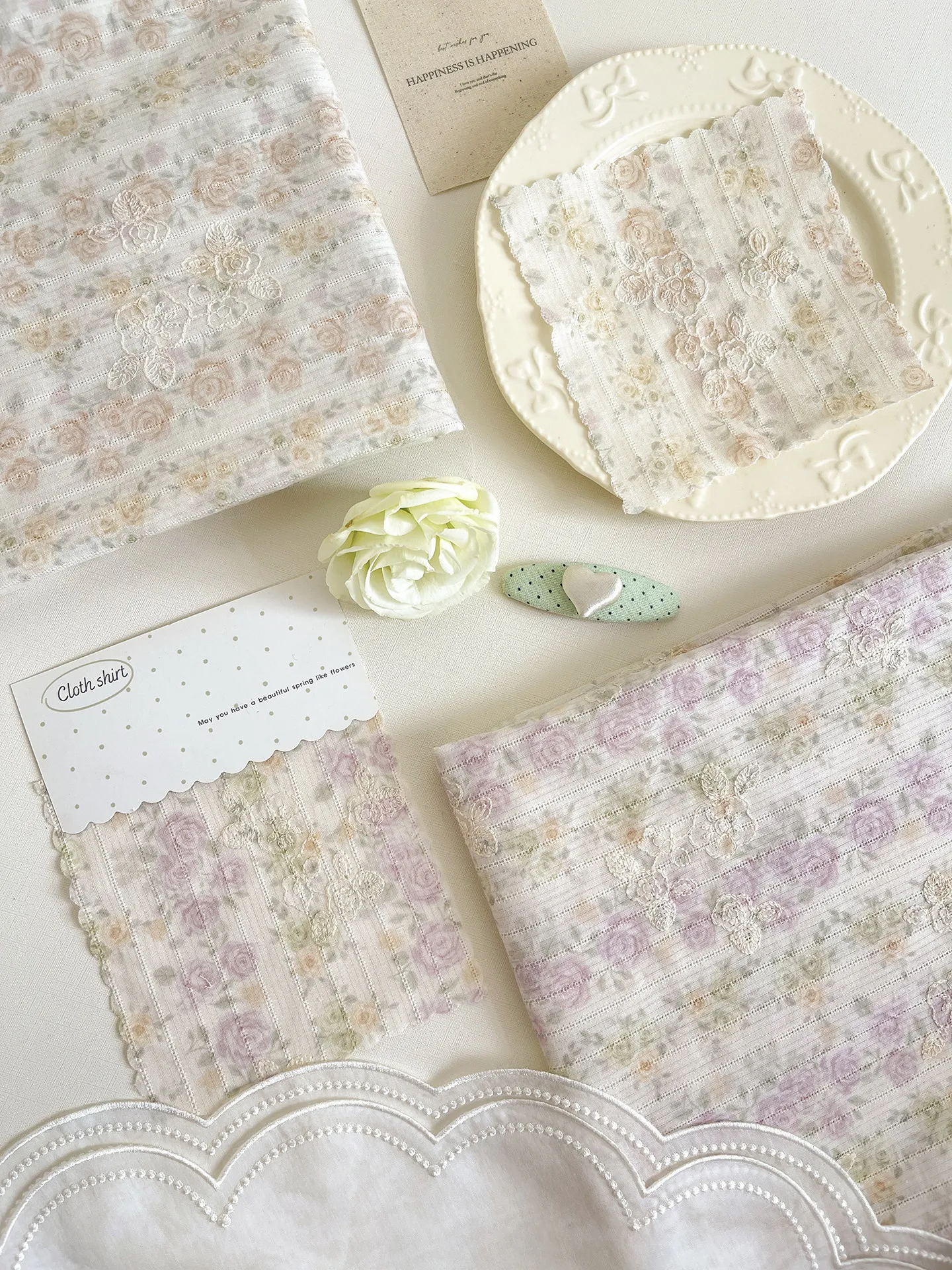 Baby Clothing Embroidery - Tissu coréen en polyester et coton
