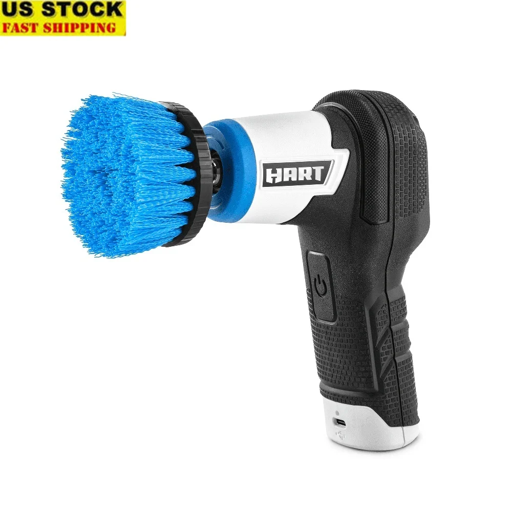 

4V Rechargeable Power Scrubber Cordless Medium Bristle Cleaning Brush USB Charging Cable IPX7 Water Resistant Ergonomic Design