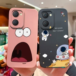 Phone Cases For Vivo Y03 4G Flowers Soft Liquid Silicone Camera Lens Premium Protection Back Covers For Vivo Y 03 Funda Carcasa