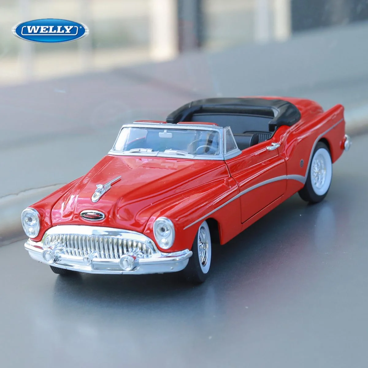 

Welly 1:24 1953 Buick Skylark Convertible Alloy Retro Car Model Diecast Metal Classic Old Vehicle Car Model Simulation Kids Gift