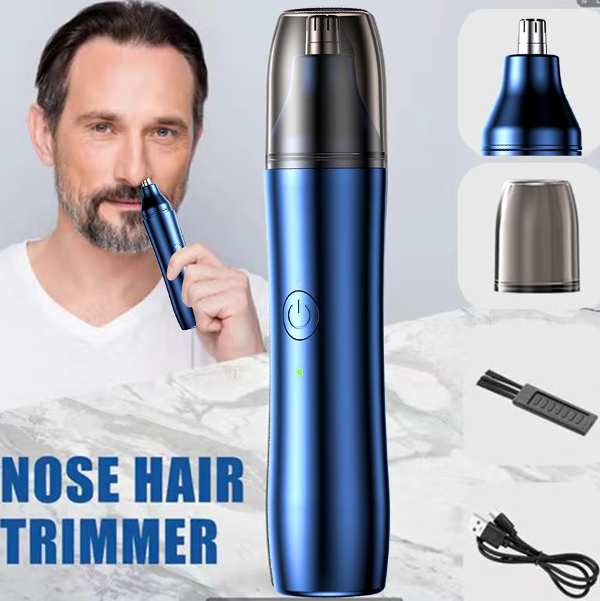 1 set of ear and nose hair trimmer, eyebrow shaper and facial hair remover, compact and portable design, men's gift