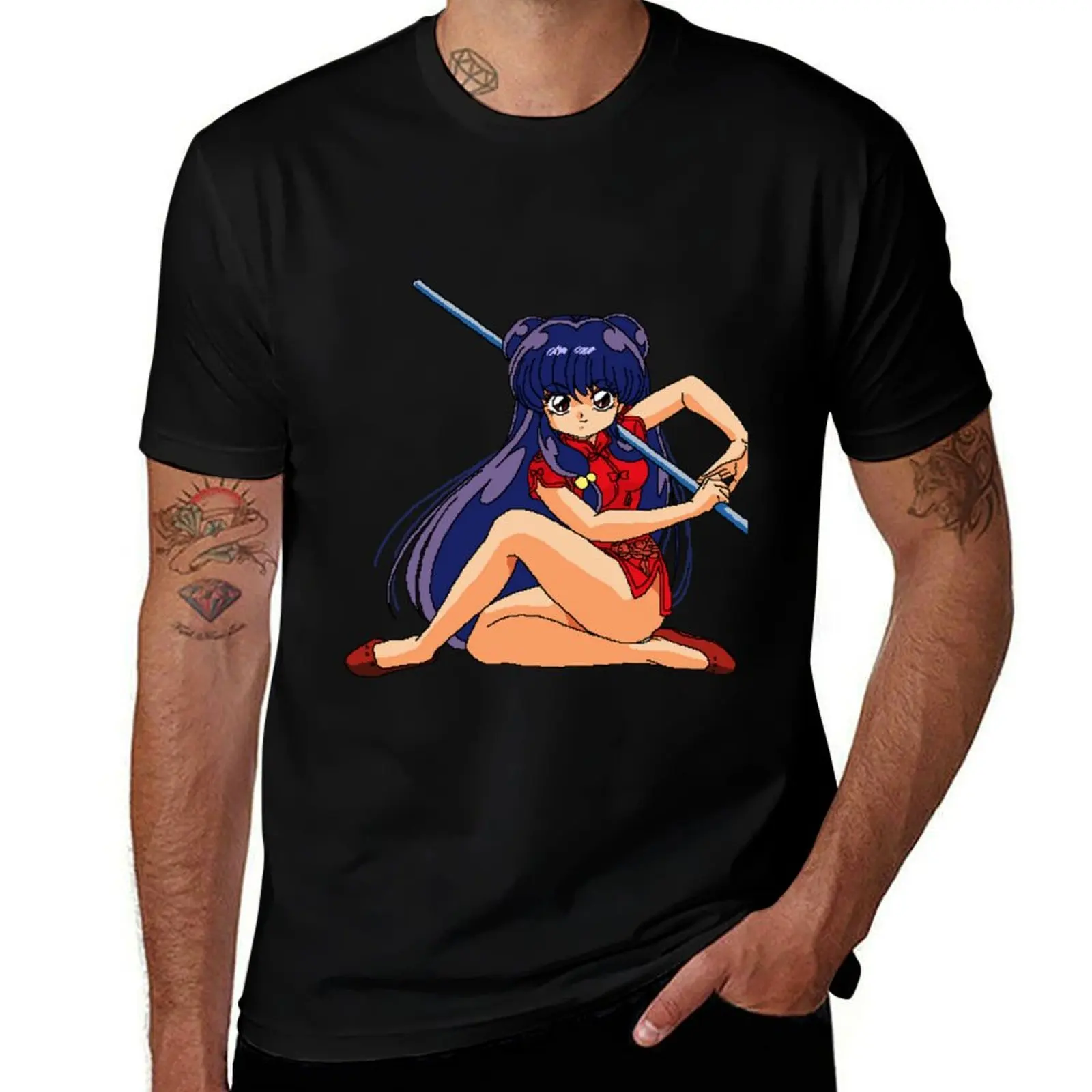 

Ретро футболка с шампунем Ранма 1/2, мужская повседневная забавная футболка, хлопковая футболка, мужская роскошная футболка