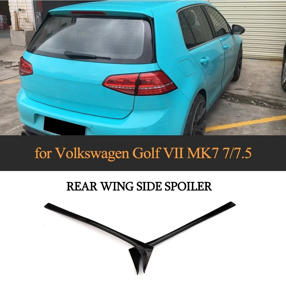 

Carbon Fiber / Gloss Black Auto Rear Roof Wing Lip Side Spoiler For Volkswagen Golf 7 MK7 7.5 2014 - 2019 Non GTI R