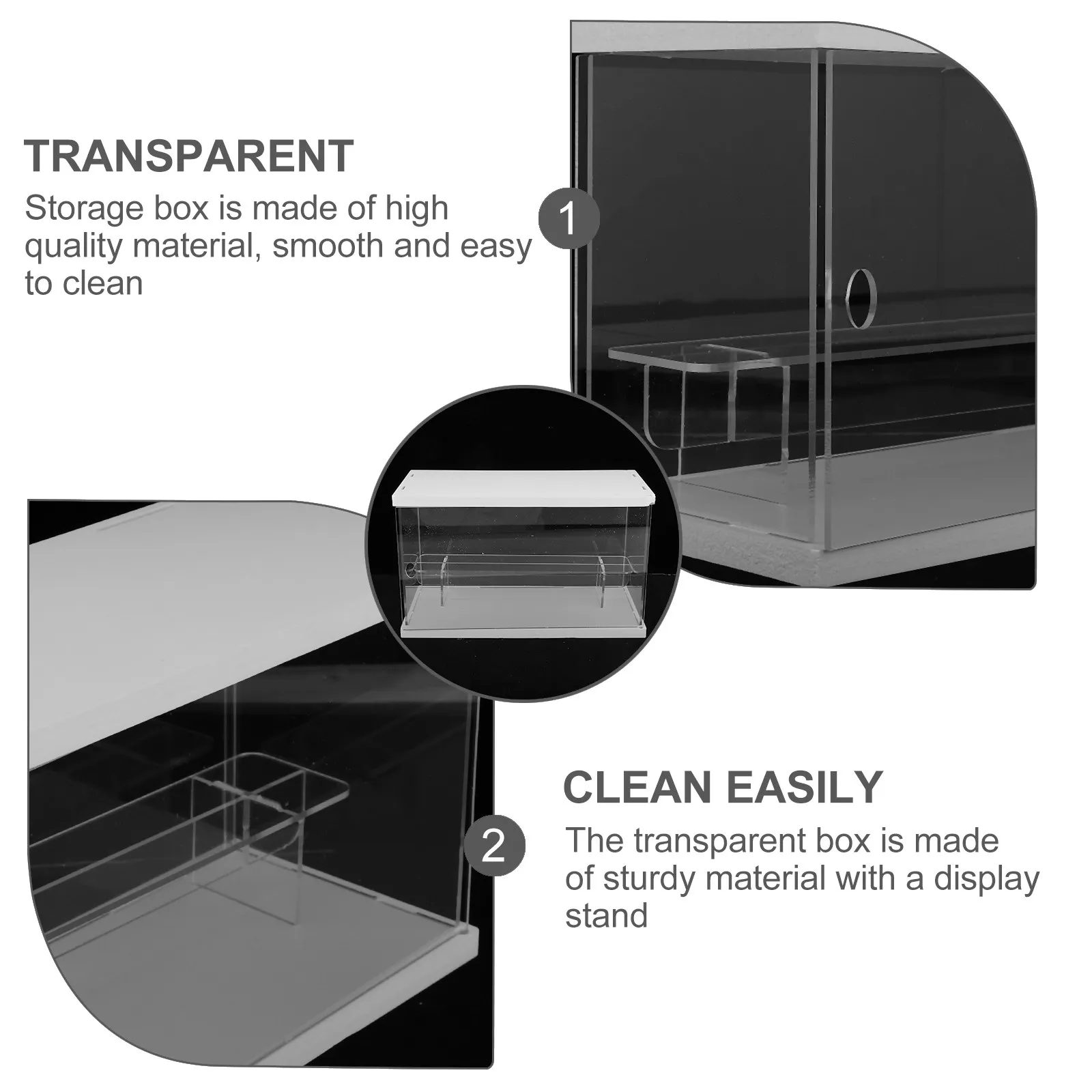 Transparent Acrylic Display Case Storage Box Multi-Layer Collection Display Stand for Home DIY Crafts Jewelry Cosmetics
