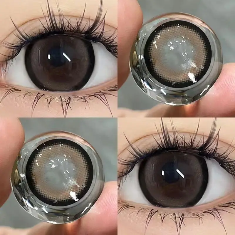 MILL CREEK 1 Pair Korean Brown Contact Lenses With degree Beautiful Pupils for Natural Colorful Contact Lens Fashion Yearly Use