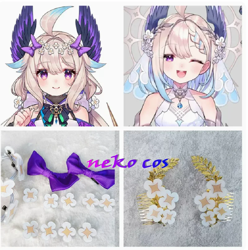 VTuber  Enna Alouette  Headwear earrings rings Accesorios Cosplay Party Gift Fashion