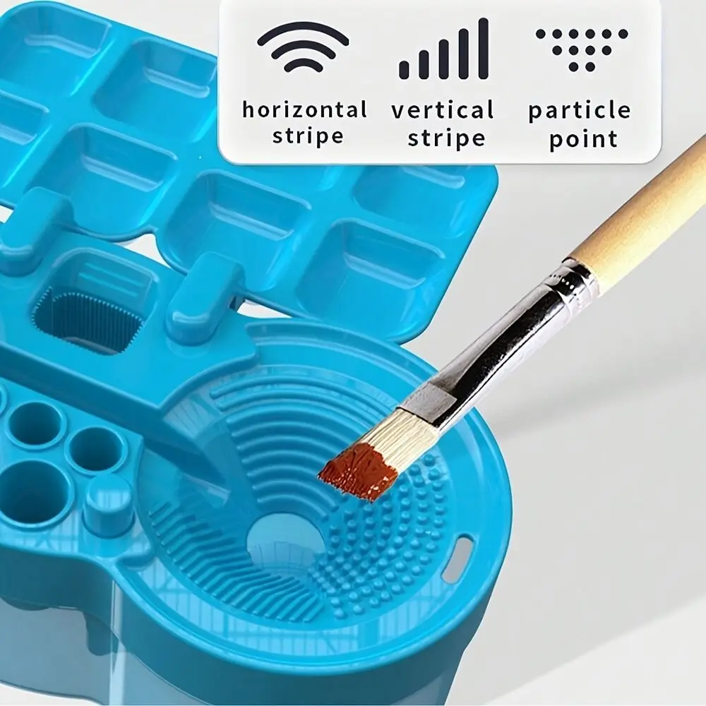 6 In 1 Design Lazy Paintbrush Cleaner Upgraded Water Circulation Pen Holder Design Water Circulation Paint Cleaner