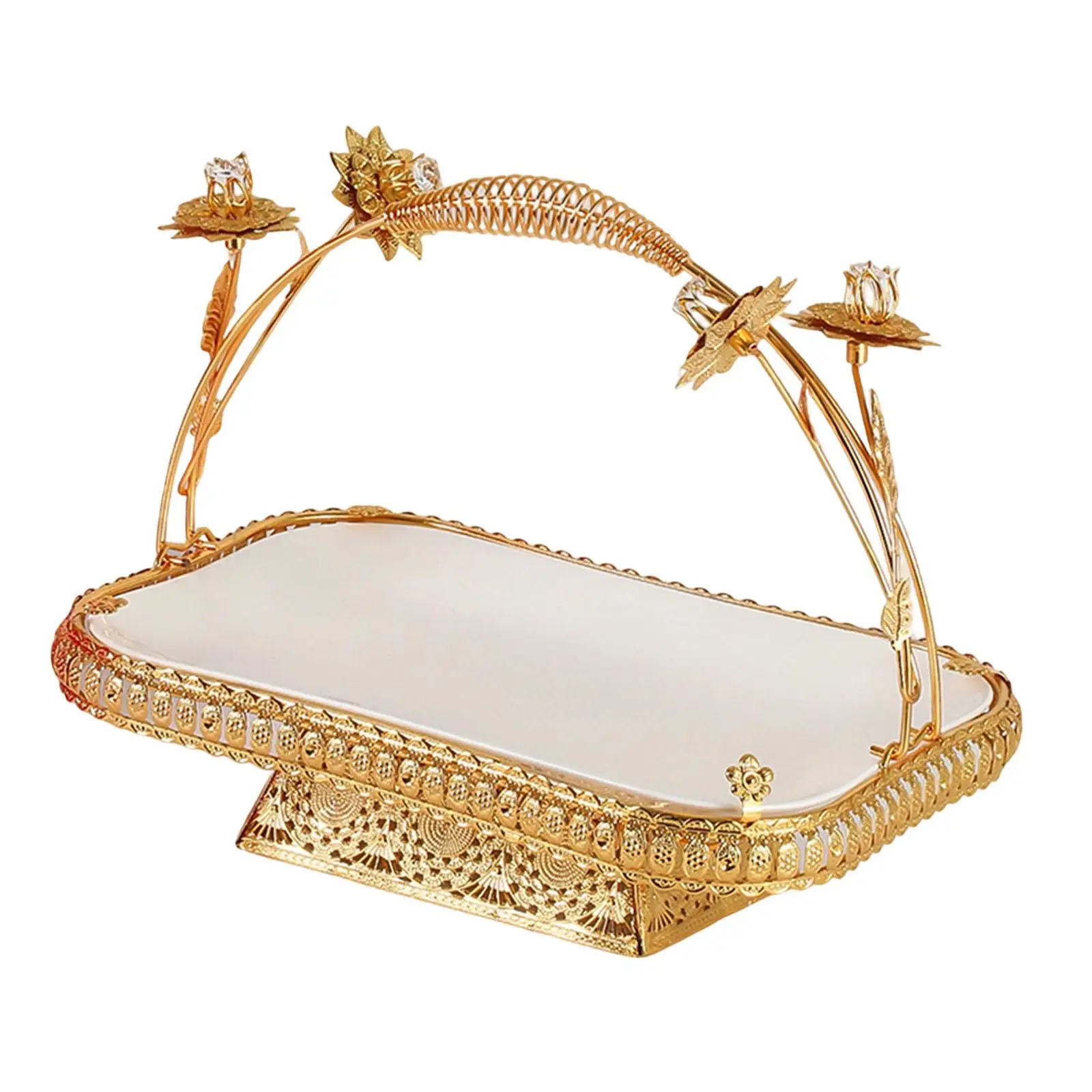 

Декоративная винтажная фруктовница для дома, поднос для закусок, подставка для аперитивов, европейский сервировочный поднос для столовой и вечеринок