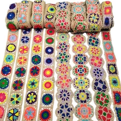 Ethnic Lace Trimming Ribbon, Vintage, Embroidery, DIY, Clothes, Bag Accessories, 1 Yards