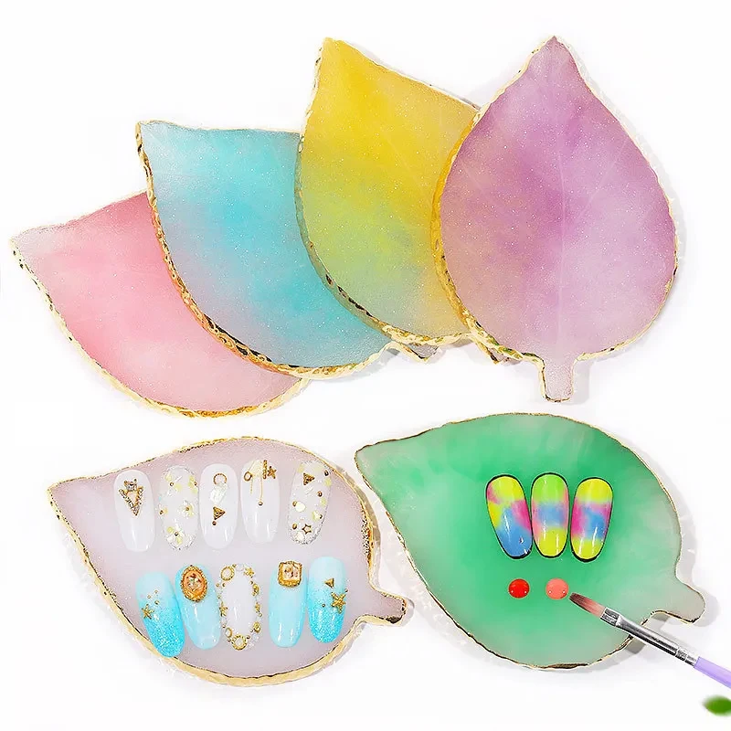New Style Marble Nail Art Color Palette Decorative Hand Model Display Photography Props Edge Leaf Large Marble Color Wheel