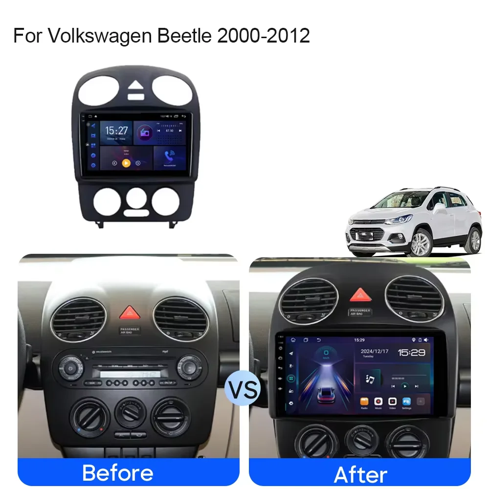 Car Android 15 Radio For Volkswagen Beetle A4 2002 - 2011 Auto 4G Head Unit Multimedia Video Player GPS Navigation No 2din DVD