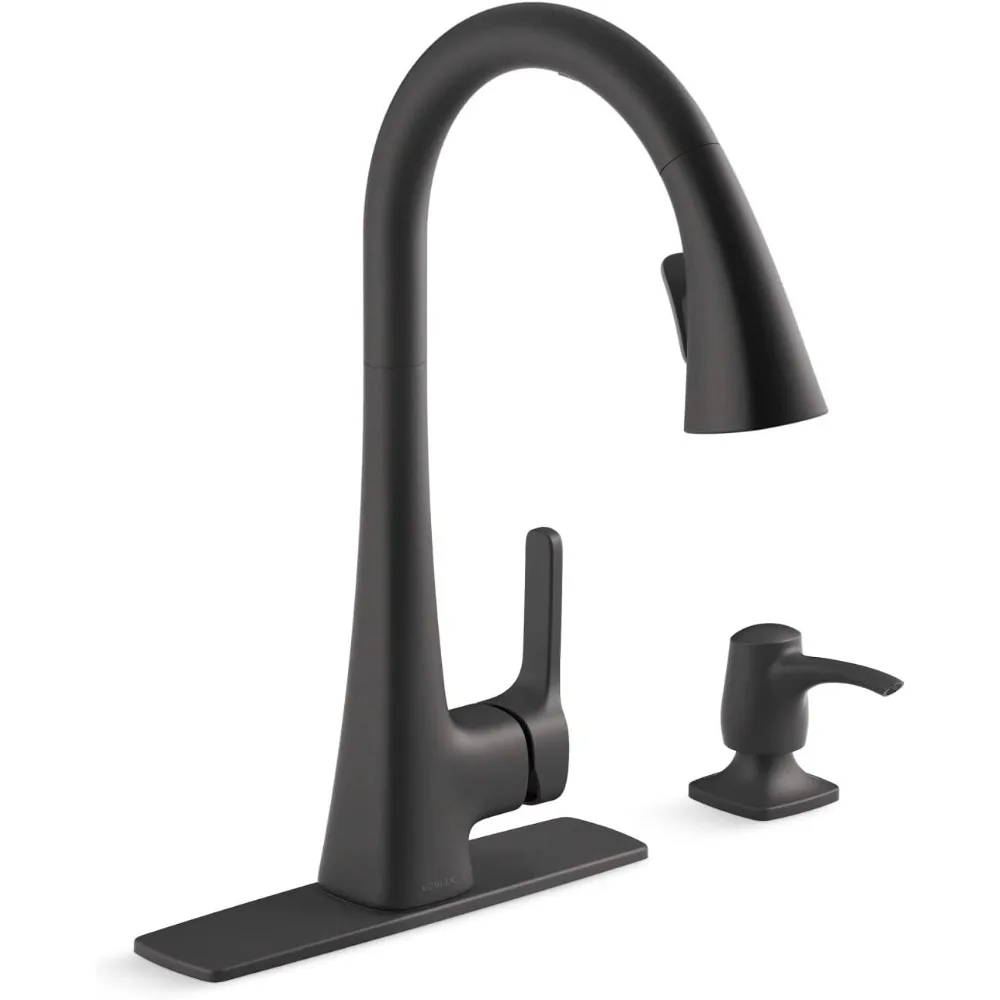 Kohler Maxton Touchless Pull-down Kitchen Faucet with Soap Dispenser, Matte