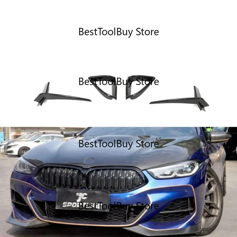 

Dry Carbon Fiber G15 Front Bumper Fog Light Cover Splitter Canard for 8 Series G14 G15 G16 M-Sport 2D 2019-2022