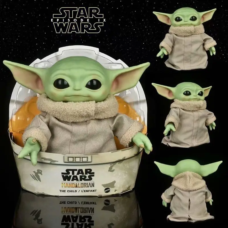 

Star Wars Yoda Plush Toy 11 Inch Mandalorian Fabric Plush Action Figure Collectible Home Decoration Gift For Sci Fi Movie Fans