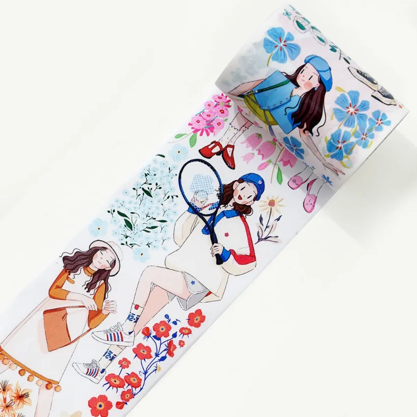 The Washi Tape Shop Figure Washi PET Masking Tapes Yong Girls Scrapbooking Papeleria Supply 6cmx5M