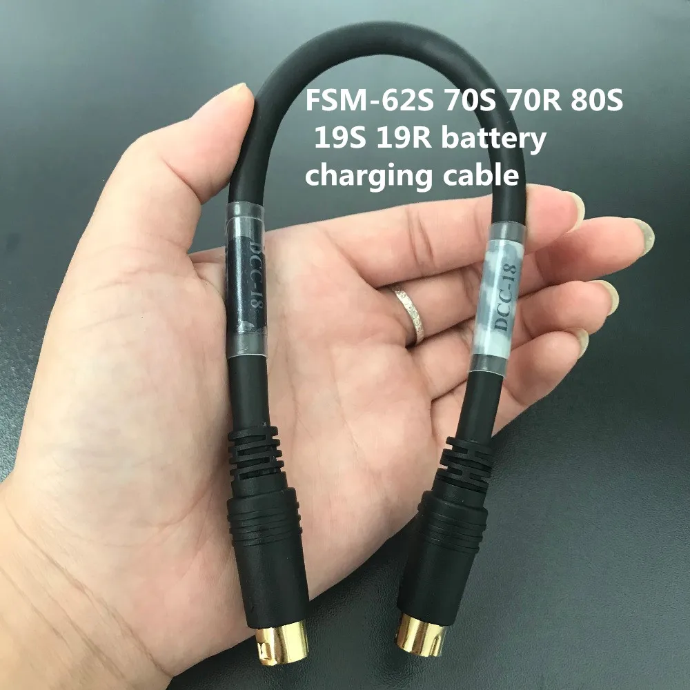 FSM-70S 80s 62s 19s 60s 50s 40s fibra fusão splicer adaptador de bateria cabo de carregamento DCC-14 Dcc-08 DCC-18 Dcc-10