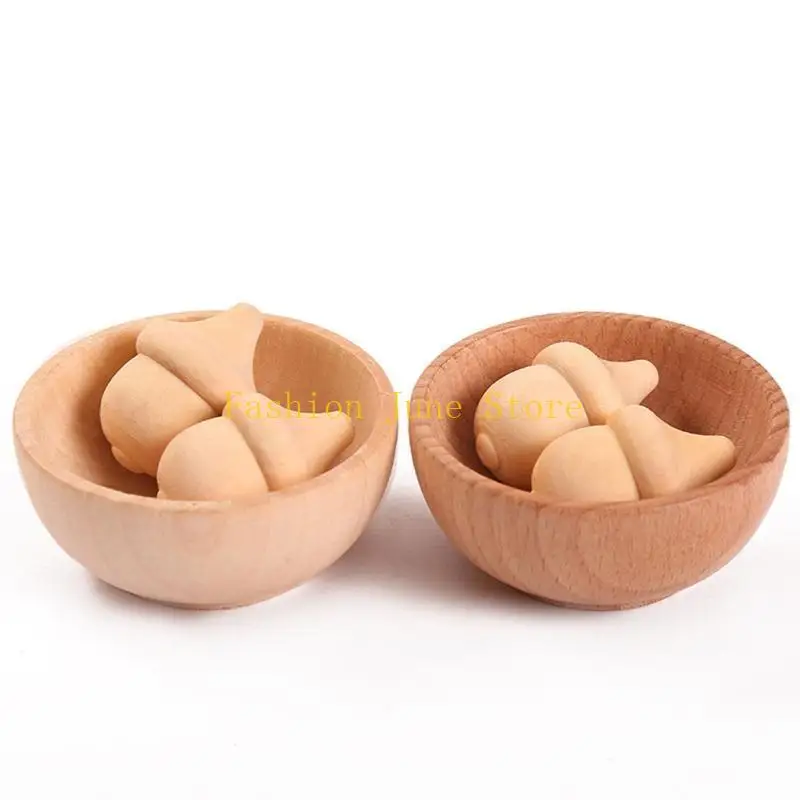 N5KA 1set Dainty Romantic Acorns Bowl Bead Necklace Pendant for Women&Girl Daily Wear view 4