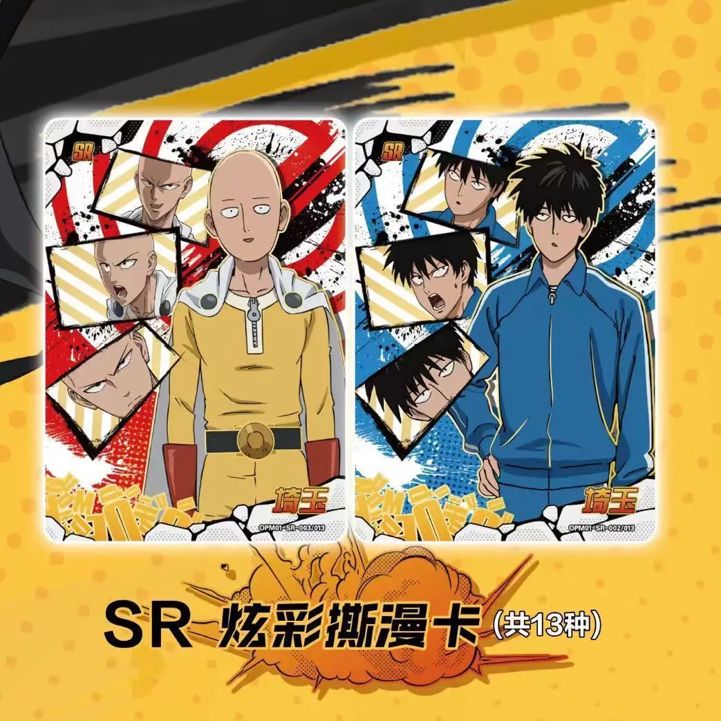 Original One Punch Man Card KAYOU New Hero Namebook Serious Version BP Saitama Genos Anime Battle Collection Cards Kids Toy Gift